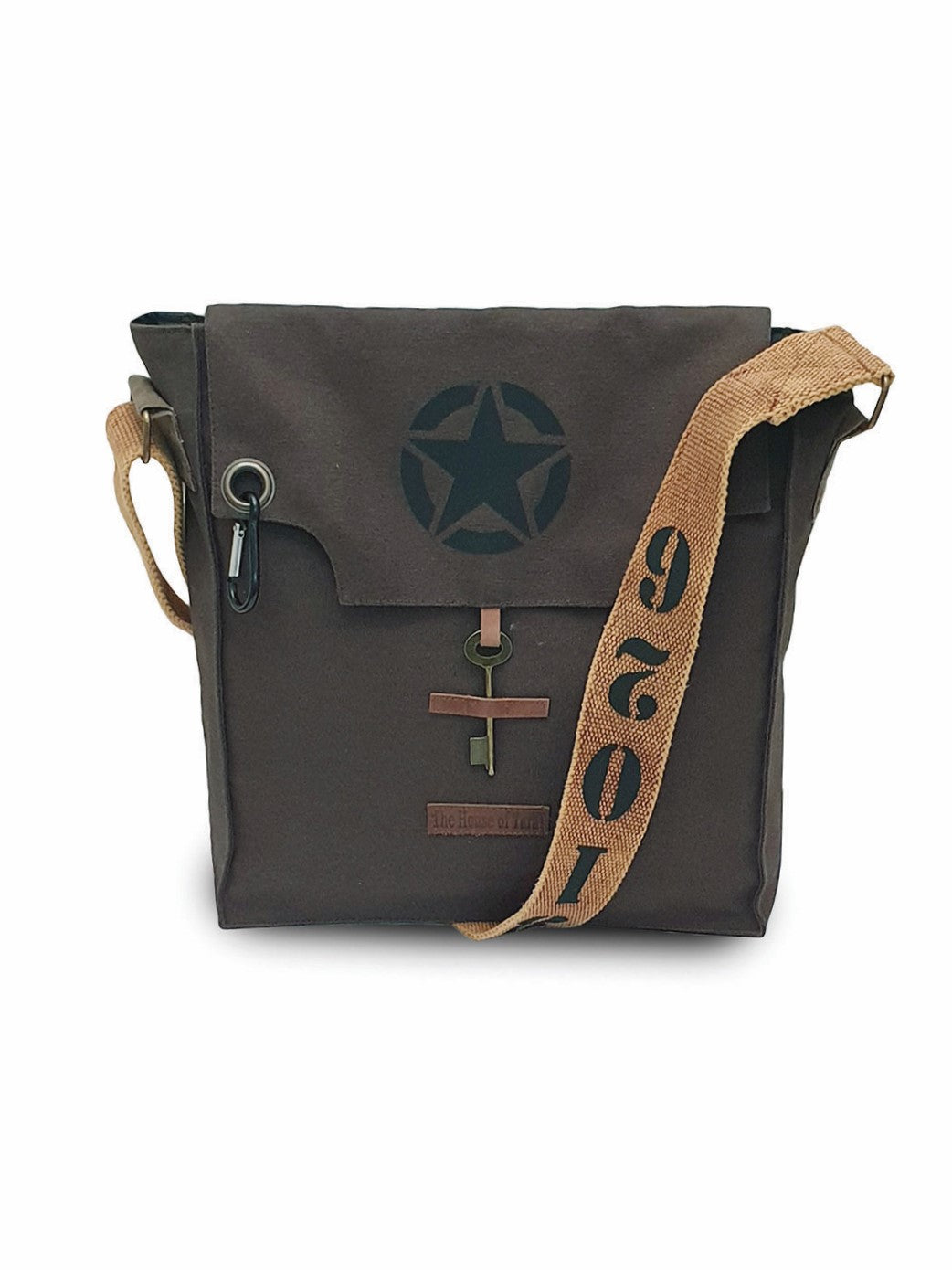 Sturdy Cotton Canvas Messenger Bags for Men and Women | With two Magnetic Snap Buttons Flap Closure, Adjustable Body Strap & Multiutility Lobster Hook