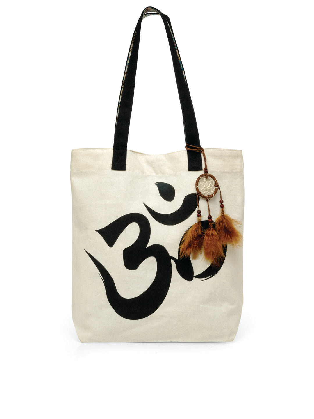 Cotton Canvas Tote Bag | Magnetic Closure & a Safety Pocket | Stylish Shoulder Bag for College & Daily Use | Digital Printed Design | With Tassel | For Women & Girls