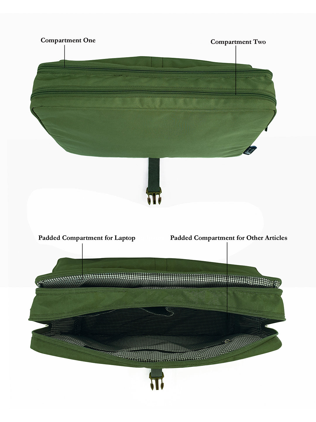 Laptop Messenger Bag | With Trolley & Detachable Shoulder Strap | 2 Zip Compartments & Multiple internal pockets | Lightweight for Travel | Fits UpTo 15.6" Laptop