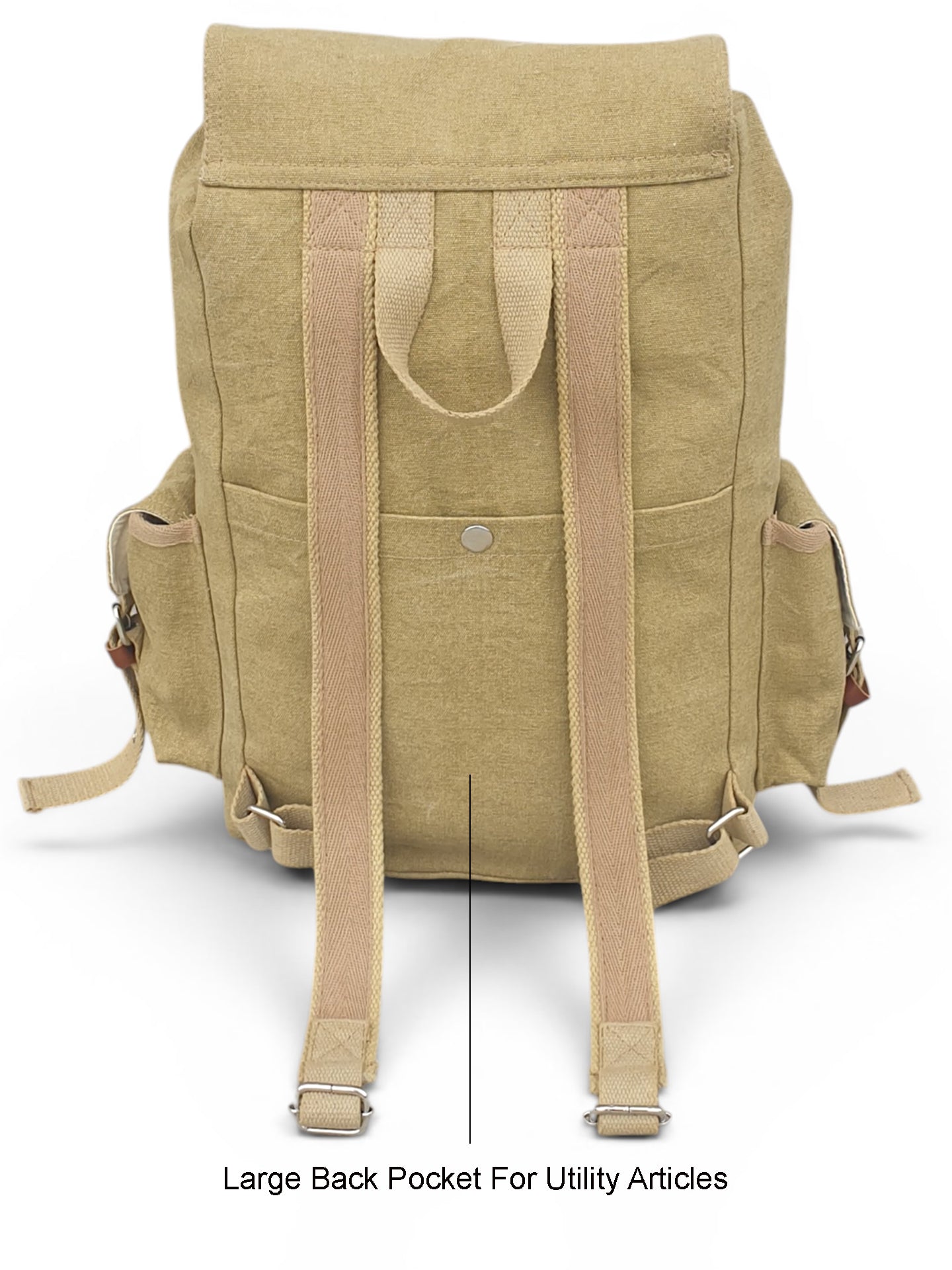 Canvas Backpack for Men and Women 23L | Casual Cotton Bag With Inner Lining, 4 External & 3 Internal Pockets | Backpacks Suitable for College, Travel & Hiking