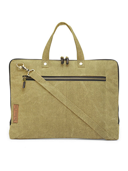 Beige Canvas Laptop MacBook Messenger Bag for Men and Women | Formal Business Slim Crossbody Sling Bag for College Purpose | Laptop Upto 15.6 Inch | Handbags with Shoulder Straps