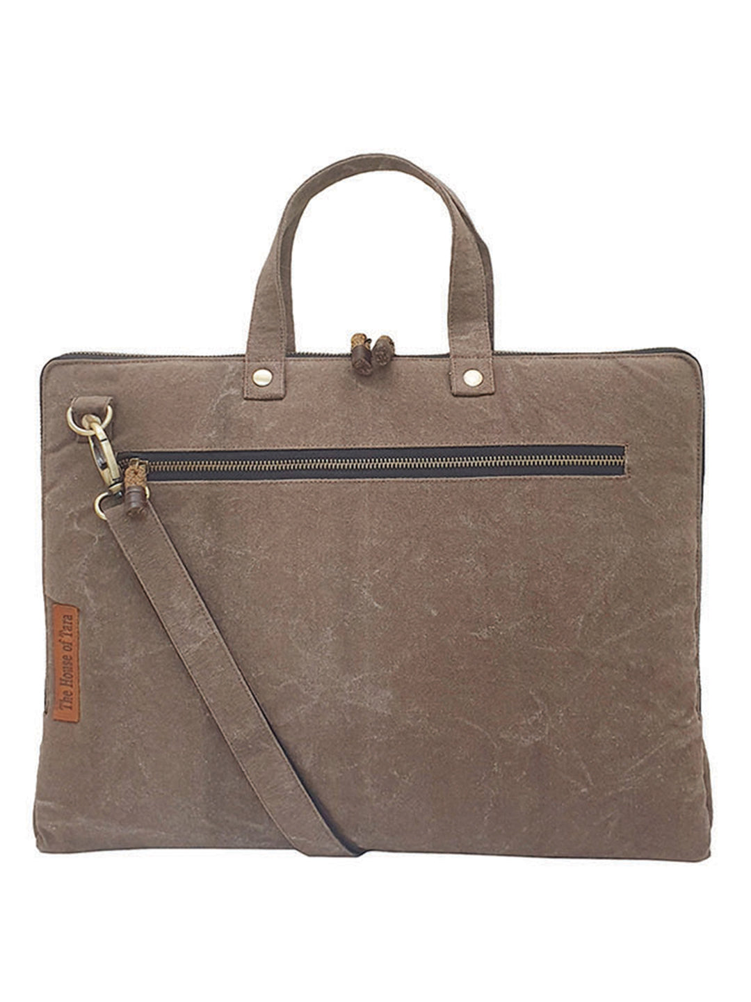 Beige Canvas Laptop MacBook Messenger Bag for Men and Women | Formal Business Slim Crossbody Sling Bag for College Purpose | Laptop Upto 15.6 Inch | Handbags with Shoulder Straps