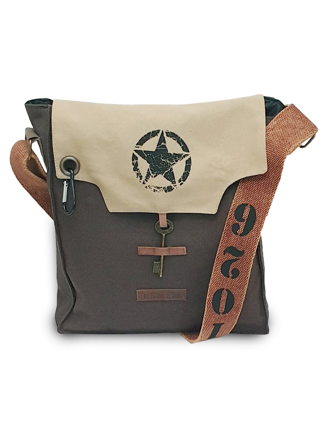 Sturdy Cotton Canvas Messenger Bags for Men and Women | With two Magnetic Snap Buttons Flap Closure, Adjustable Body Strap & Multiutility Lobster Hook