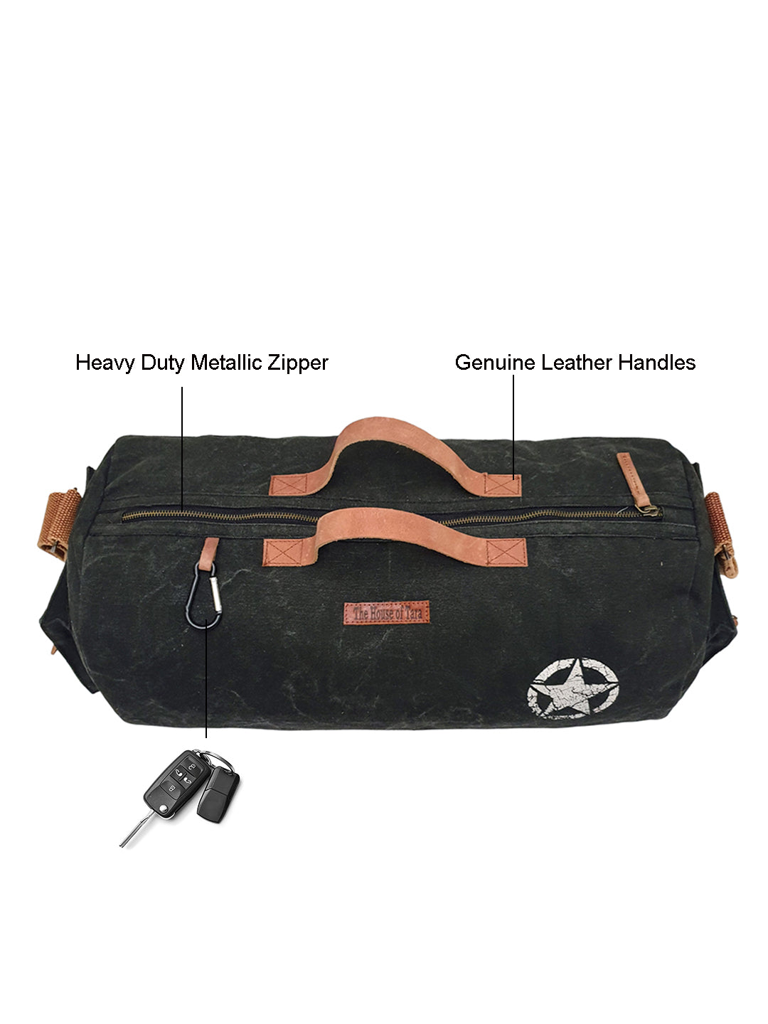 Canvas Travel Duffle Bag | 25 litres | Sports Duffel | Gym Bags | for Men and Women | Adjustable Broad Strap | Airline Carry-On Luggage | Quick Access Pockets |