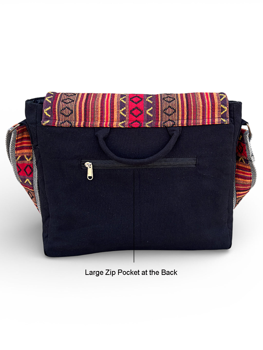 Handloom Fabric Messenger Bags for Women | Cotton Canvas Laptop Sling Bag Upto 15.6 Inches | Stylish Crossbody Sling Bag Comes with Flap Closure &  Inner Lining