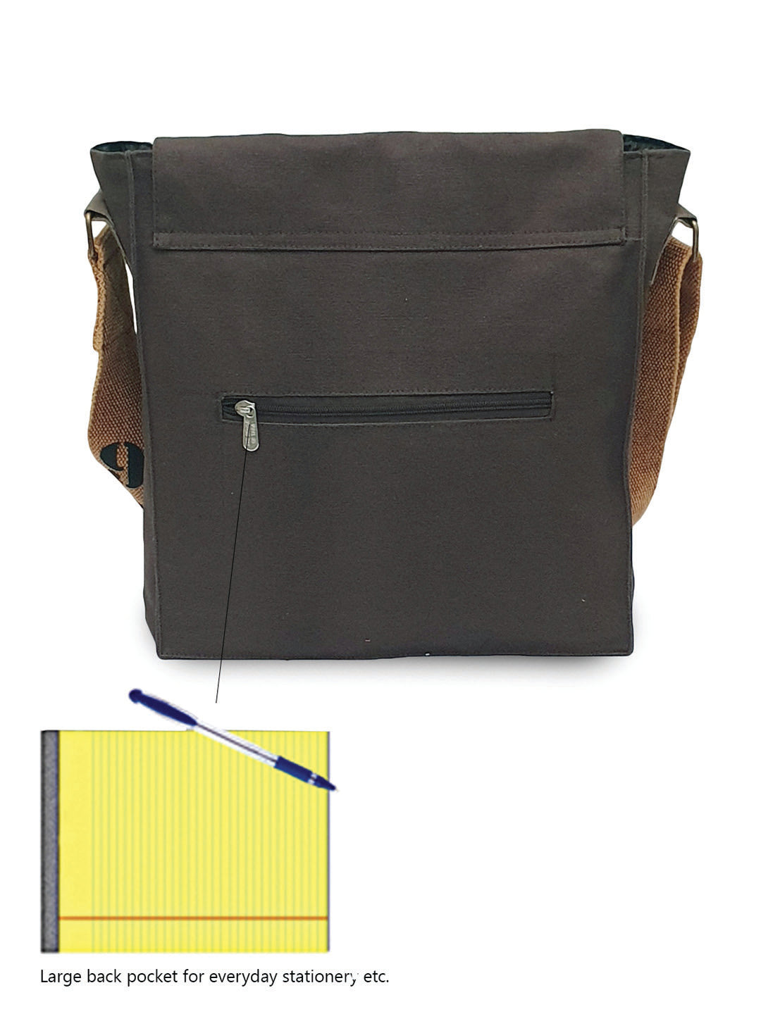 Sturdy Cotton Canvas Messenger Bags for Men and Women | With two Magnetic Snap Buttons Flap Closure, Adjustable Body Strap & Multiutility Lobster Hook