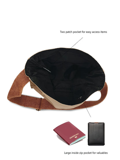 Sturdy Cotton Canvas Messenger Bags for Men and Women | With two Magnetic Snap Buttons Flap Closure, Adjustable Body Strap & Multiutility Lobster Hook