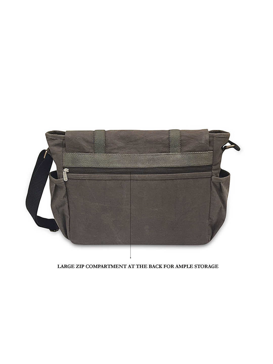 Canvas Messenger Bag for Men and Women | Sling Laptop Bag fits Upto 15.6 Inch Size | Crossbody Bag with  Inner Lining, Adjustable Straps & Padded Partition