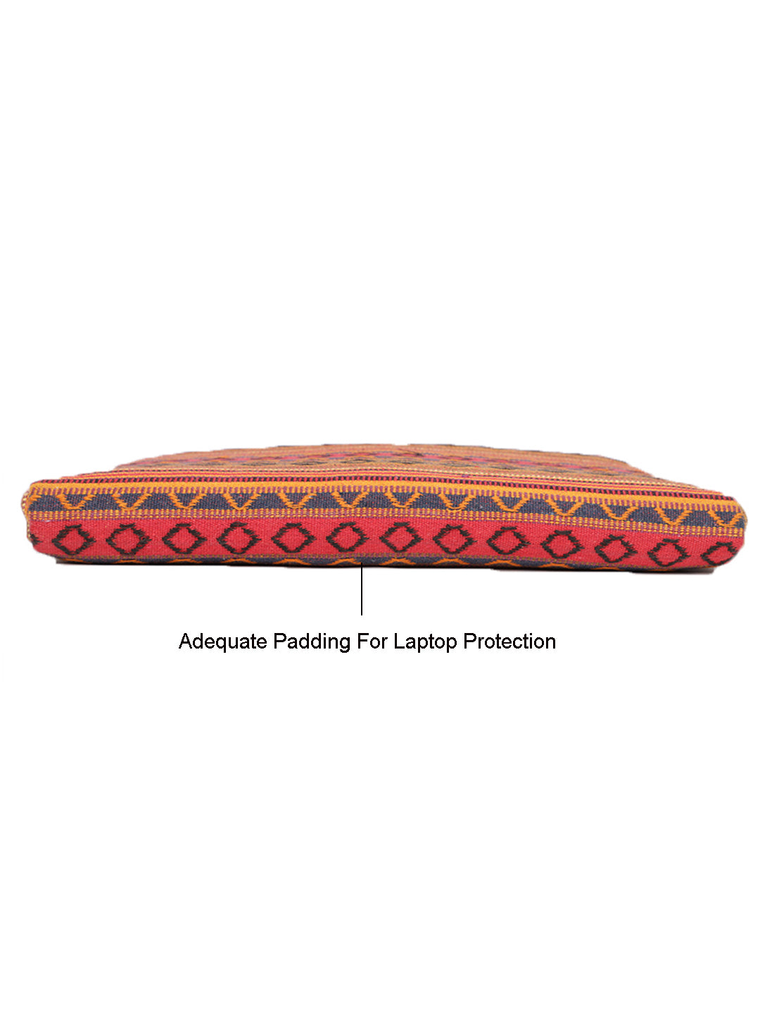 Office Laptop Bag for Women 13.3 And 15.6 Inch | Ideal For Office & Travel | Multicolour Embellished Handloom Fabric | MacBook Messenger Business Bag for ladies