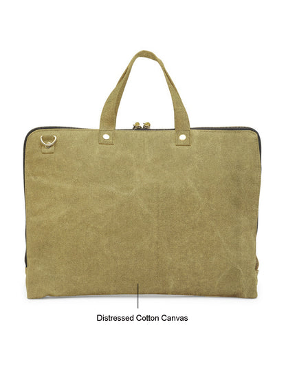 Beige Canvas Laptop MacBook Messenger Bag for Men and Women | Formal Business Slim Crossbody Sling Bag for College Purpose | Laptop Upto 15.6 Inch | Handbags with Shoulder Straps