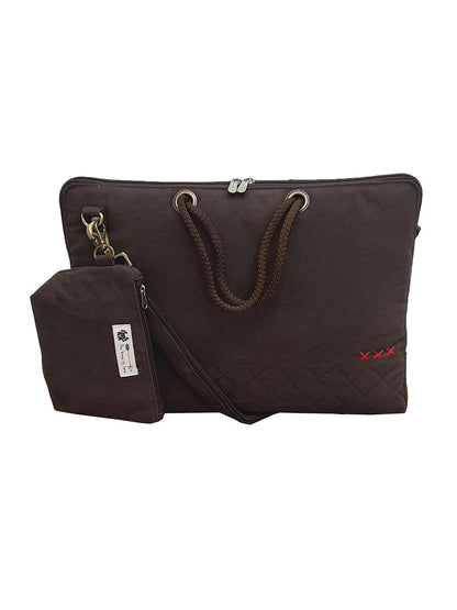Unisex Messenger Bags | Laptop Messenger Bag made with Canvas | Fits upto 15.6 Inches Laptop/MacBook | Comes with Detachable Zip Pouch | Crossbody Sling Bag For Men Women