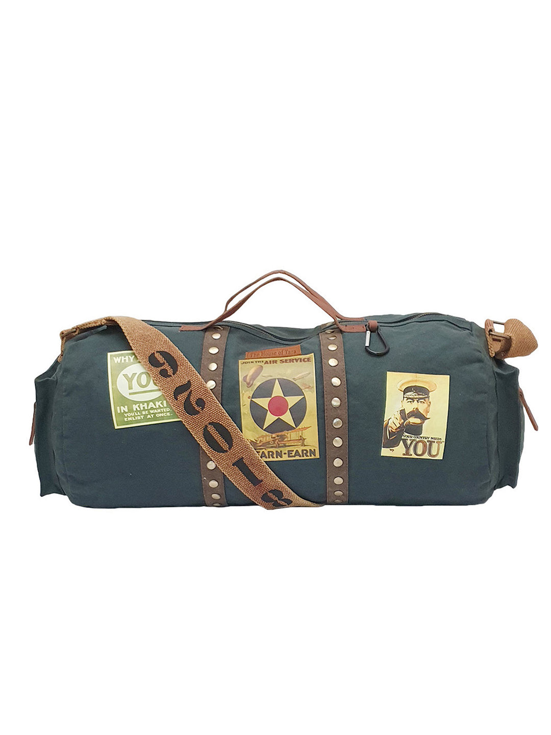Canvas Travel Duffle Bag 25 litres | Sports Duffel | for Men and Women | Adjustable Broad Strap | Gym Bag | Airline Carry On Luggage | Quick Access Pockets |