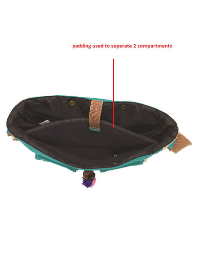 Messenger Bags for Women | Teal Laptop Messenger Bag made with Canvas | Fits up to 15.6 Inches Laptop/MacBook | Ladies Crossbody Sling Bag Comes with 2 External Pockets