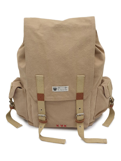 Canvas Backpack for Men and Women 23L | Casual Cotton Bag With  Inner Lining, 4 External & 3 Internal Pockets | Backpacks Suitable for College, Travel & Hiking
