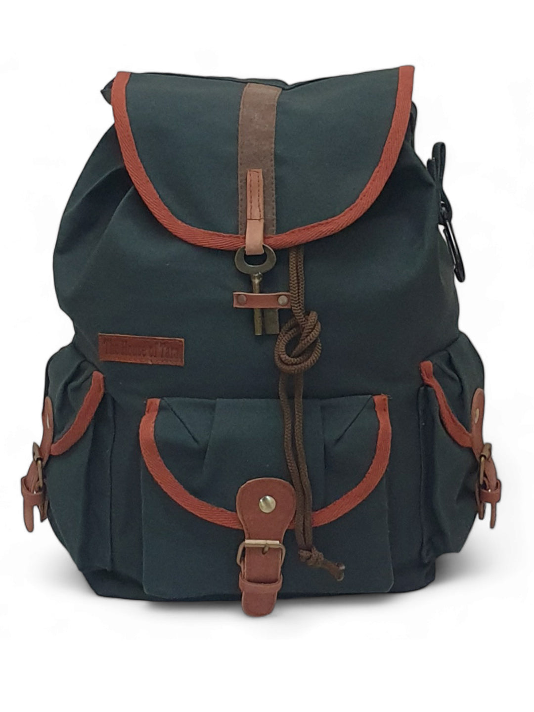 Canvas Backpack for Men & Women 19 Liters |  Cloth Bag with Broad Adjustable Straps & 3 External Pockets | Spacious Casual Backpacks for College & Travel (Blue)