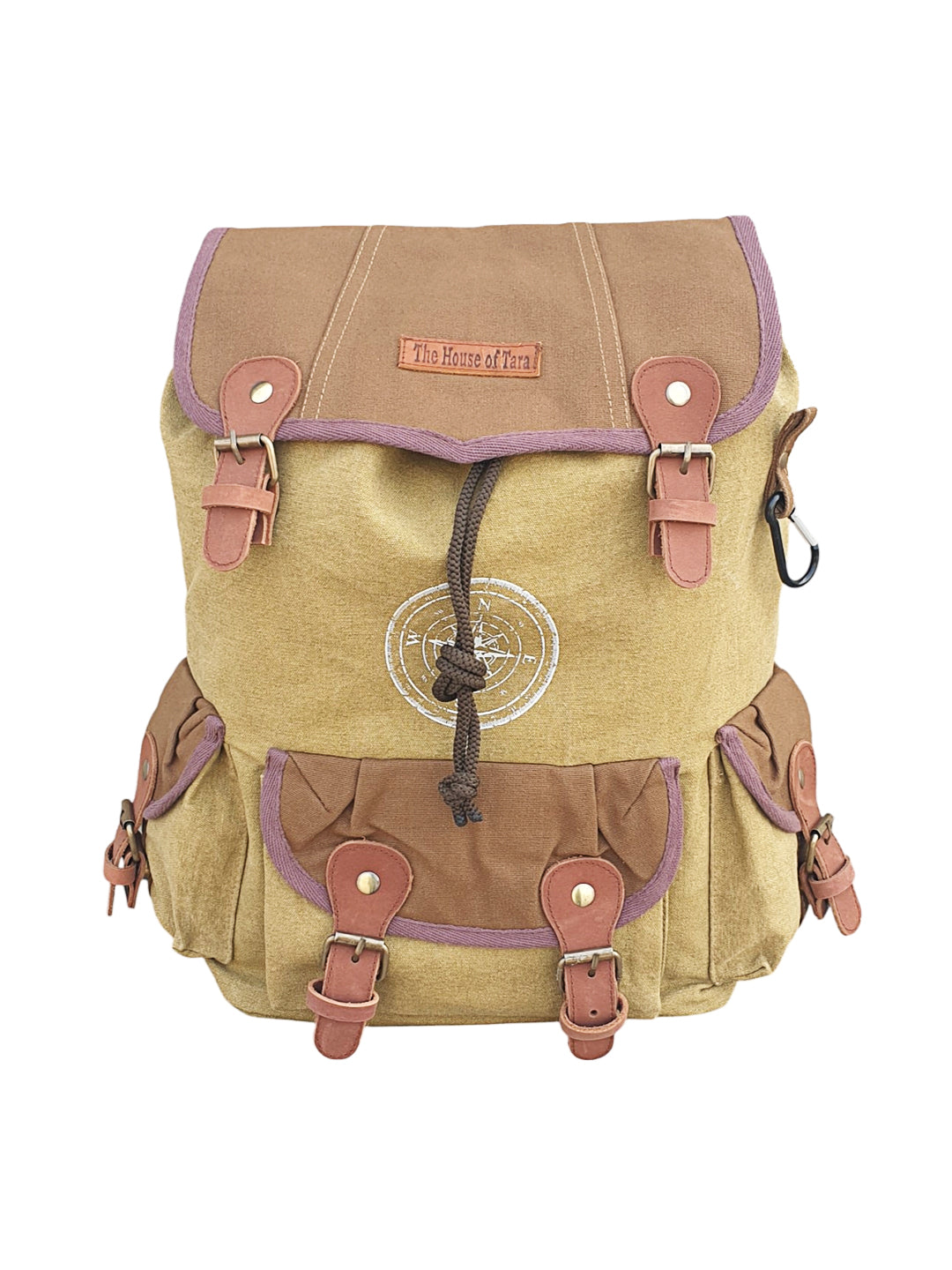 Backpack for Men & Women 27 Liters | Large Bag with Broad Adjustable Straps & 3 External Pockets | Spacious Casual Backpacks For College & Travel (Khaki Green)