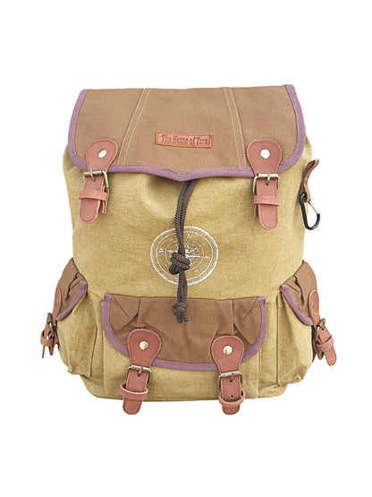 Backpack for Men & Women 27 Liters | Large Bag with Broad Adjustable Straps & 3 External Pockets | Spacious Casual Backpacks For College & Travel (Khaki Green)