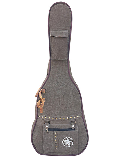 Cotton Canvas Fabric Acoustic Guitar Bag Cover for Men and Women | Modern Guitar Case | 100% Cotton Inner Lining | Adjustable Straps | Padded Protection | Zip Pocket |