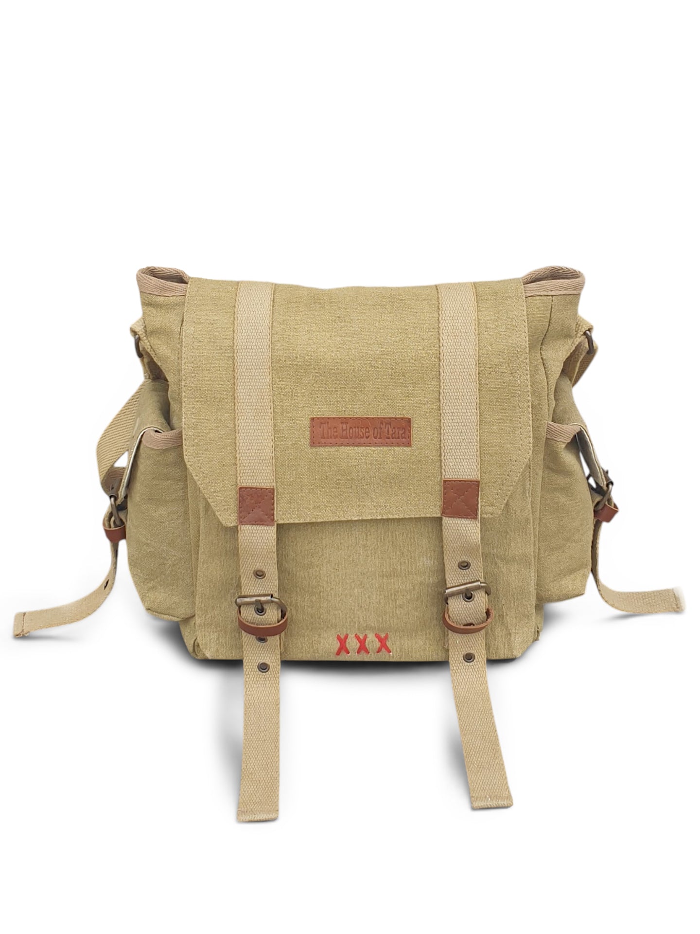 Distressed Cotton Canvas Sling Messenger Bag for Men and Women I Multipurpose Crossbody Bag I Travel Bag with Adjustable Strap | Unisex Sling Bag Crossbody Handbag for Office/Travel