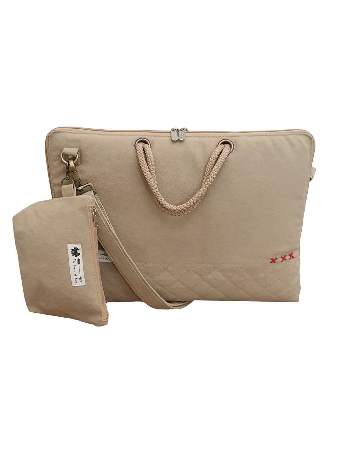 Unisex Messenger Bags | Laptop Messenger Bag made with Canvas | Fits upto 15.6 Inches Laptop/MacBook | Comes with Detachable Zip Pouch | Crossbody Sling Bag For Men Women