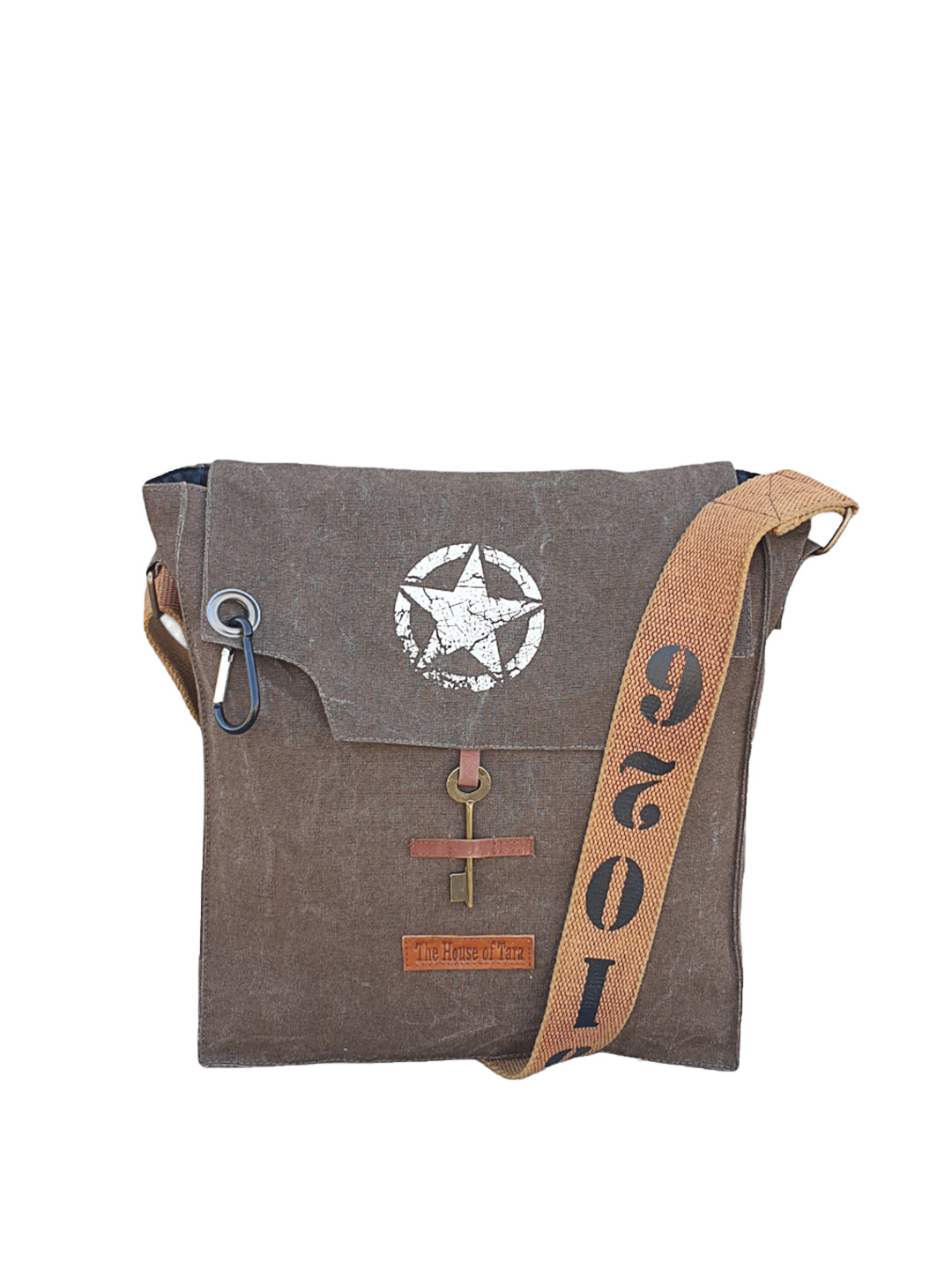 Sturdy Cotton Canvas Messenger Bags for Men and Women | With two Magnetic Snap Buttons Flap Closure, Adjustable Body Strap & Multiutility Lobster Hook