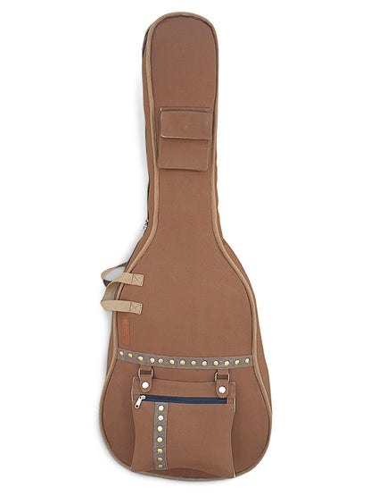 Cotton Canvas Fabric Acoustic Guitar Bag Cover for Men and Women | Modern Guitar Case | 100% Cotton Inner Lining | Adjustable Straps | Padded Protection | Zip Pocket |