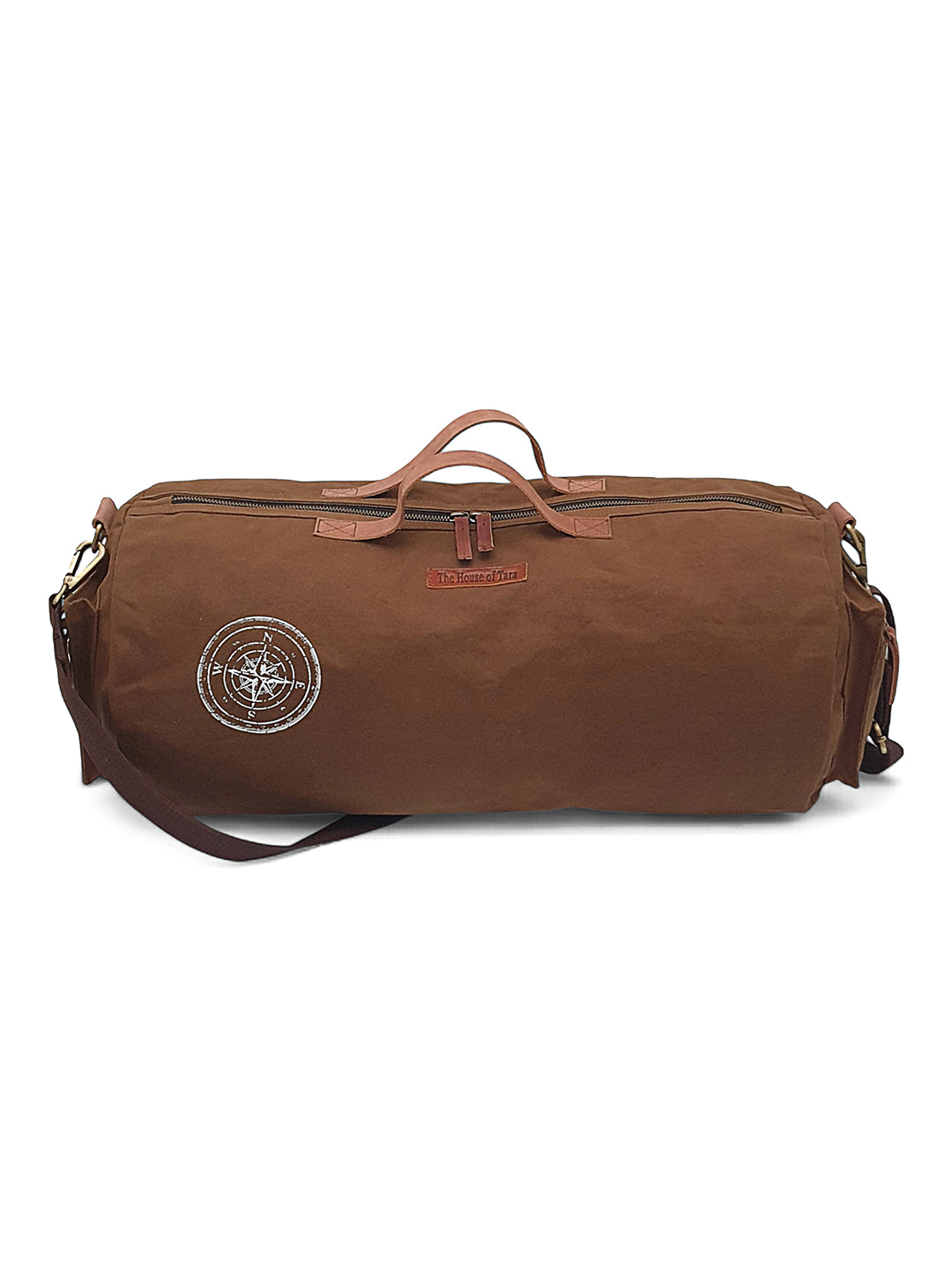 Canvas Travel Duffle Bag 25 litres | Sports Duffel | for Men and Women | Adjustable Removable Strap | Gym Bag | Luggage Garment Bag | Quick Access Pockets |