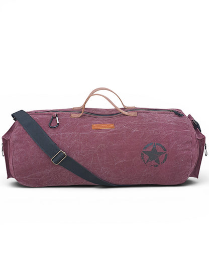 Canvas Travel Duffle Bag | 25 litres | Sports Duffel | Gym Bags | for Men and Women | Adjustable Broad Strap | Airline Carry-On Luggage | Quick Access Pockets |