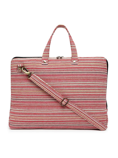 Multicolor Ethnic Handloom Fabric Laptop Messenger Bag for Men and Women | Formal Crossbody Sling Bag for College Purpose | Laptop Upto 15.6 Inch | Handbags with Shoulder Straps