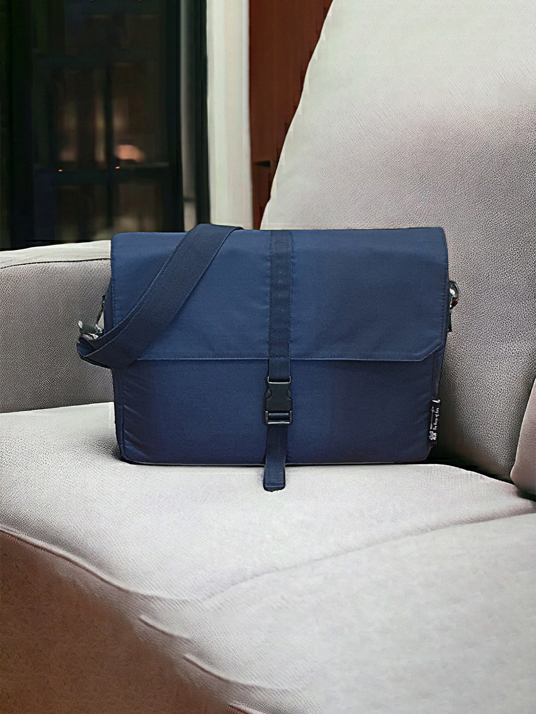 Laptop Messenger Bag | With Trolley & Detachable Shoulder Strap | 2 Zip Compartments & Multiple internal pockets | Lightweight for Travel | Fits UpTo 15.6" Laptop