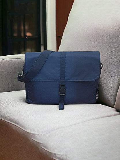 Laptop Messenger Bag | With Trolley & Detachable Shoulder Strap | 2 Zip Compartments & Multiple internal pockets | Lightweight for Travel | Fits UpTo 15.6" Laptop