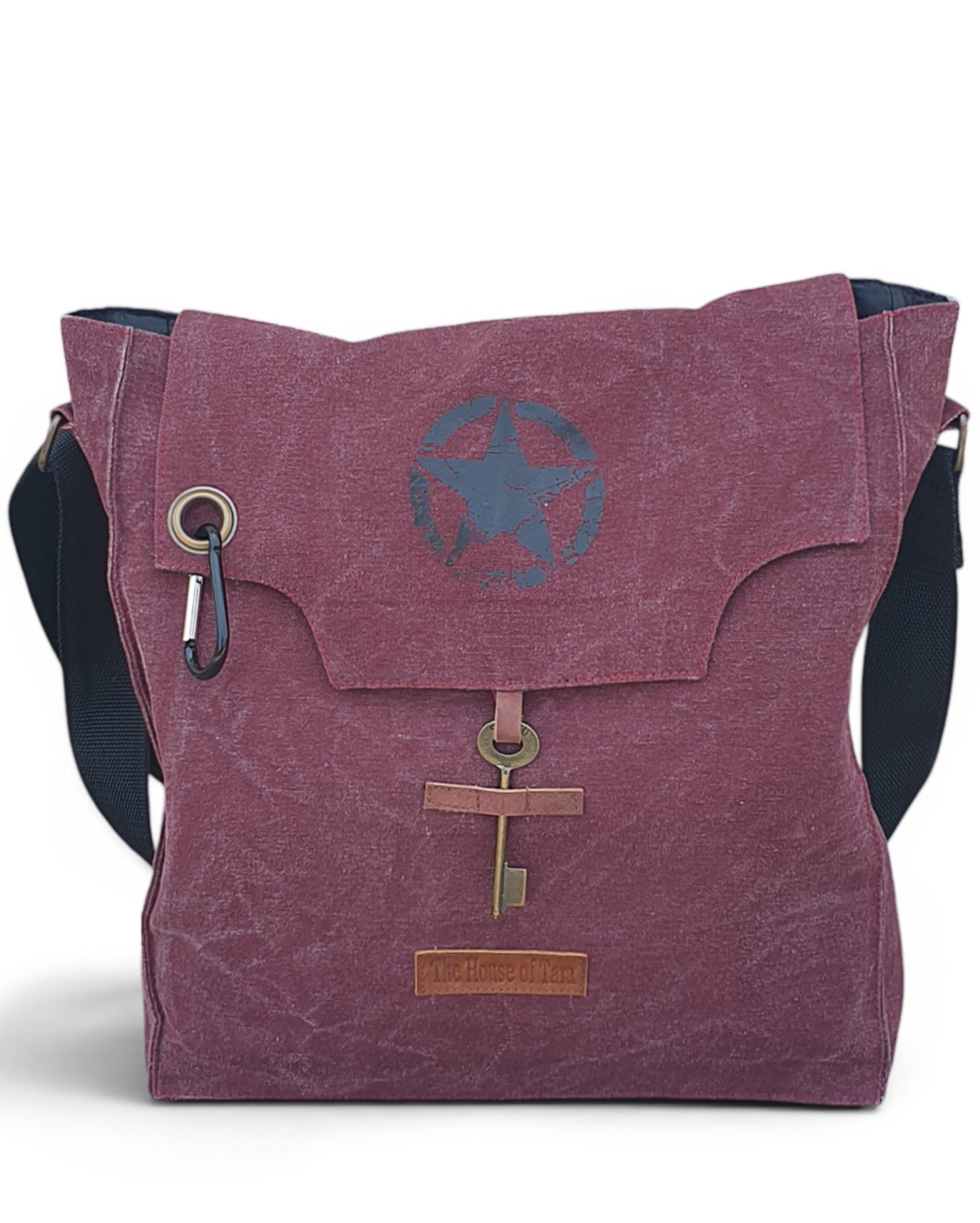 Sturdy Cotton Canvas Messenger Bags for Men and Women | With two Magnetic Snap Buttons Flap Closure, Adjustable Body Strap & Multiutility Lobster Hook