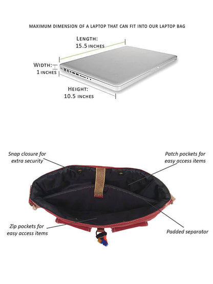 Messenger Bags for Women | Teal Laptop Messenger Bag made with Canvas | Fits up to 15.6 Inches Laptop/MacBook | Ladies Crossbody Sling Bag Comes with 2 External Pockets