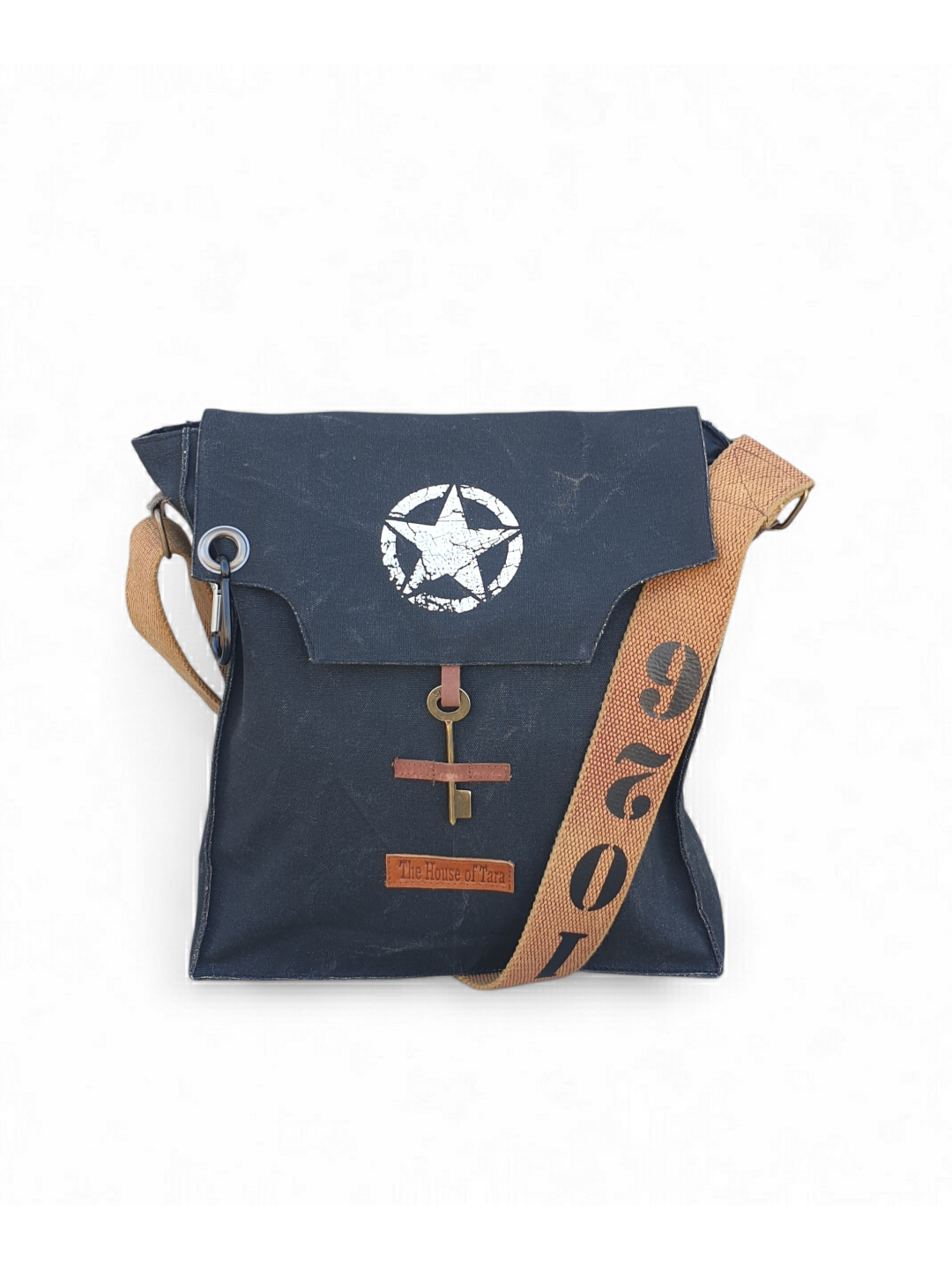 Sturdy Cotton Canvas Messenger Bags for Men and Women | With two Magnetic Snap Buttons Flap Closure, Adjustable Body Strap & Multiutility Lobster Hook