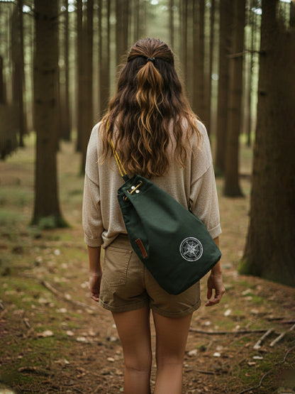 Canvas Backpack for Men & Women 20 Litres | Casual Cotton Bag with Spacious Compartment & Drawstring Strap | Stylish Bag suitable for College, Hiking & Everyday Essentials