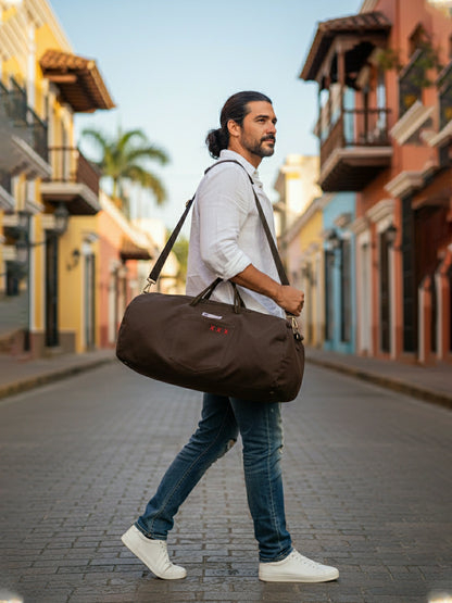 Canvas Travel Duffle Bag | 40 litres | Sports Duffel | Gym Bags | for Men and Women | Detachable Strap | Airline Carry-On Luggage | Quick Access Pockets |