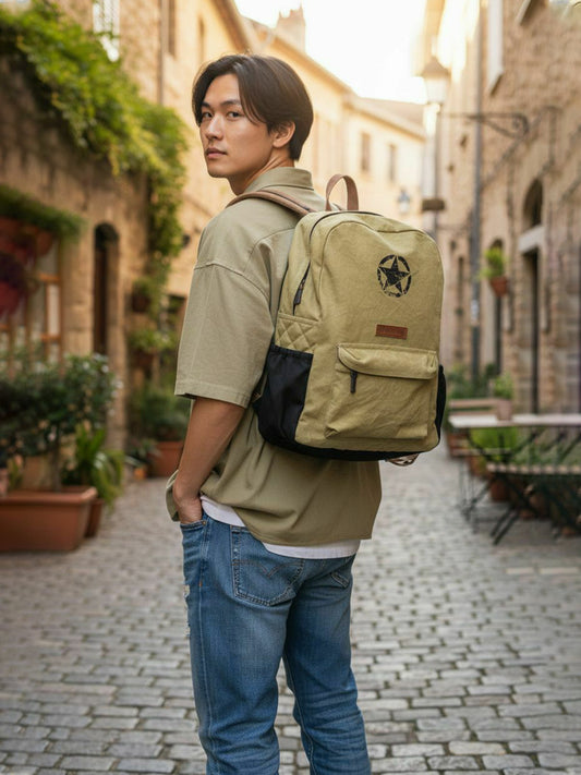 Canvas Laptop Backpack for Men & Women 18 Liters | Casual Bag with  Inner Lining & Laptop Compartment (fits up to 15.6 Inch) | Suitable for College & Travel