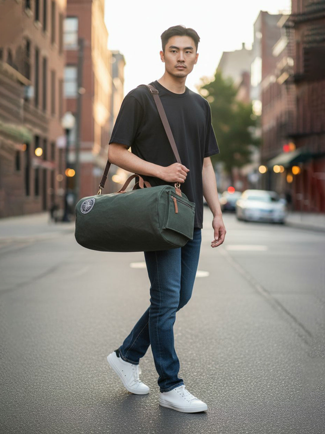 Canvas Travel Duffle Bag 25 litres | Sports Duffel | for Men and Women | Adjustable Removable Strap | Gym Bag | Luggage Garment Bag | Quick Access Pockets |