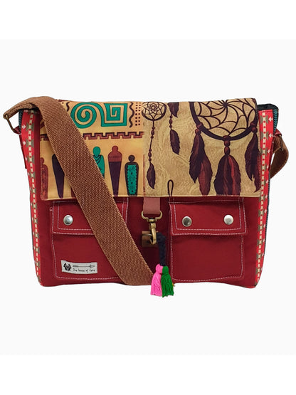 Messenger Bags for Women | Teal Laptop Messenger Bag made with Canvas | Fits up to 15.6 Inches Laptop/MacBook | Ladies Crossbody Sling Bag Comes with 2 External Pockets