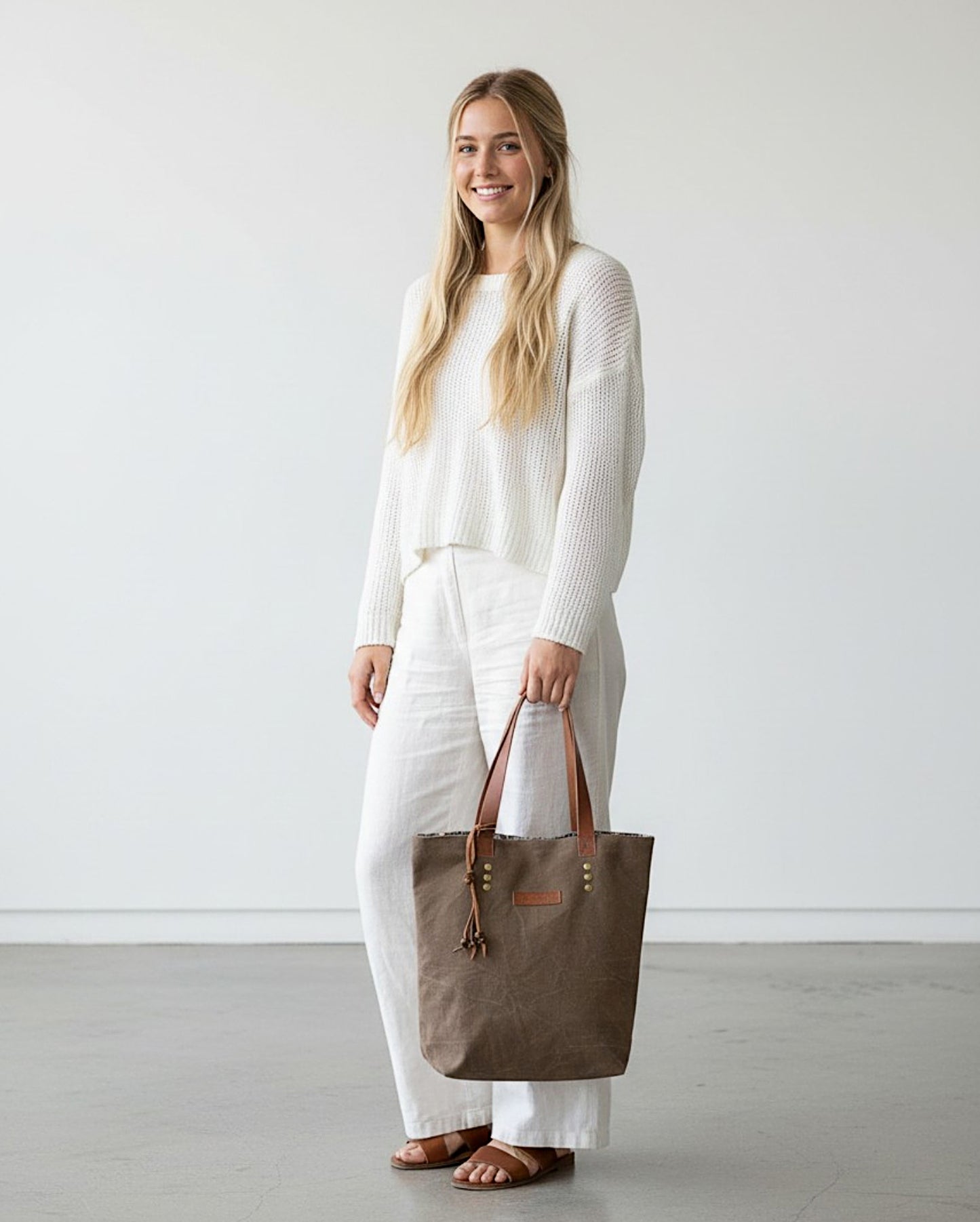 Distressed Finish Heavy Canvas Tote Handbag | Tassel Embellished | Magnetic Closure & Internal Zip Pocket Shoulder Bag | For College, Office and Daily Use | For Women
