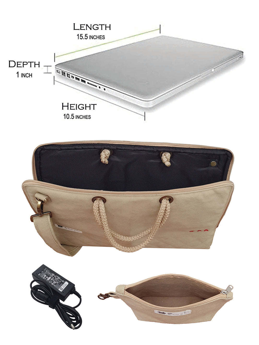 Unisex Messenger Bags | Laptop Messenger Bag made with Canvas | Fits upto 15.6 Inches Laptop/MacBook | Comes with Detachable Zip Pouch | Crossbody Sling Bag For Men Women