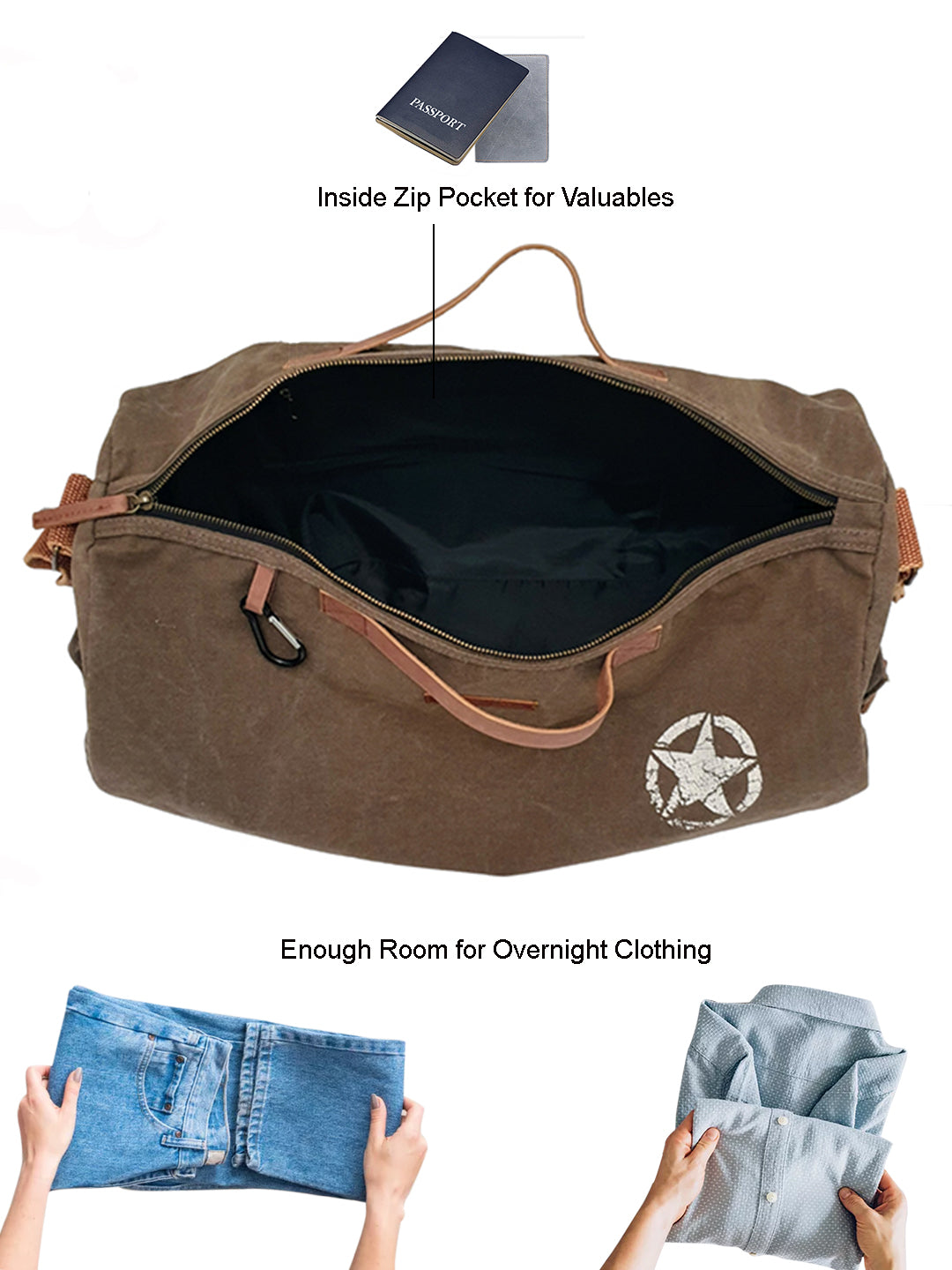 Canvas Travel Duffle Bag | 25 litres | Sports Duffel | Gym Bags | for Men and Women | Adjustable Broad Strap | Airline Carry-On Luggage | Quick Access Pockets |