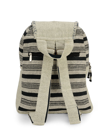Handloom Fabric Backpack for Women 10 Litres | Multicolour Casual Cloth Bag with  Inner lining | Stylish Bag suitable for College, Travel & Beach