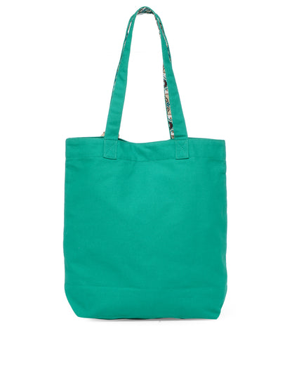 Cotton Canvas Tote Bag | Magnetic Closure & a Safety Pocket | Stylish Shoulder Bag for College & Daily Use | Digital Printed Design | With Tassel | For Women & Girls