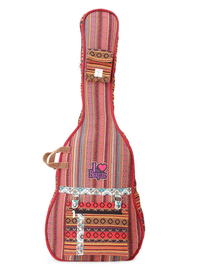 Ethnic Handloom Fabric Acoustic Guitar Bag Cover for Men and Women | Modern Guitar Case |  Inner Lining | Adjustable Straps | Padded Protection | Zip Pocket |