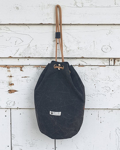 Distressed Canvas Backpack/Rucksack for Men & Women 20 Litres | Casual Cotton Bag with Spacious Compartment & Drawstring Strap | Stylish Bag suitable for College, Hiking & Everyday Essentials