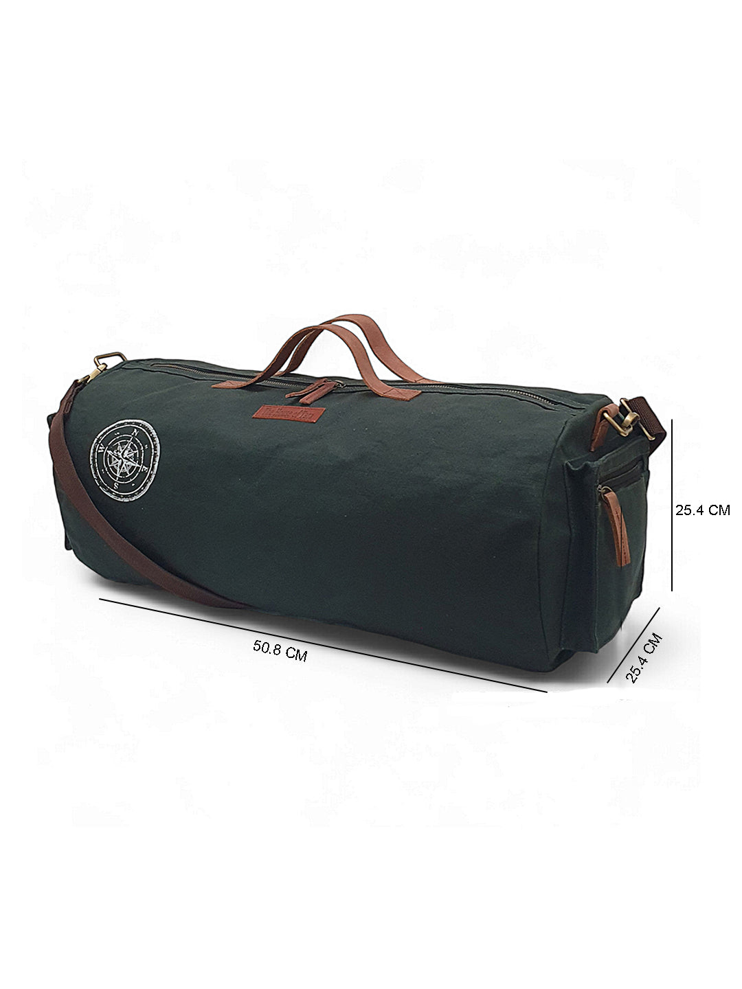 Canvas Travel Duffle Bag 25 litres | Sports Duffel | for Men and Women | Adjustable Removable Strap | Gym Bag | Luggage Garment Bag | Quick Access Pockets |