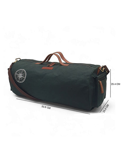 Canvas Travel Duffle Bag 25 litres | Sports Duffel | for Men and Women | Adjustable Removable Strap | Gym Bag | Luggage Garment Bag | Quick Access Pockets |