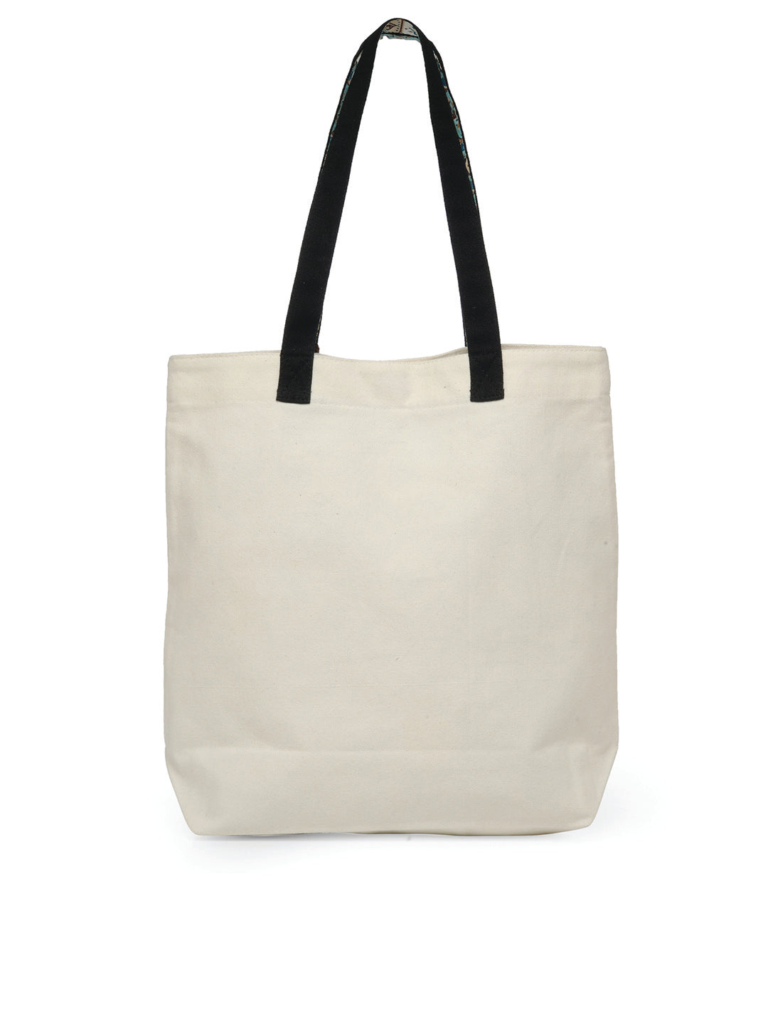 Cotton Canvas Tote Bag | Magnetic Closure & a Safety Pocket | Stylish Shoulder Bag for College & Daily Use | Digital Printed Design | With Tassel | For Women & Girls