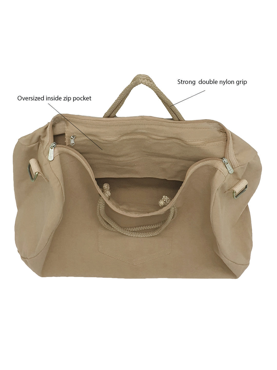 Canvas Travel Duffle Bag | 40 litres | Sports Duffel | Gym Bags | for Men and Women | Detachable Strap | Airline Carry-On Luggage | Quick Access Pockets |